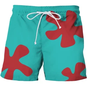 Summer 3DAnime Patrick Star Quick Dry Board Shorts Hip Hop Beach Swimwear for Women Men - Board Trunks Short Pants Beach Clothes