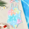 Summer Cute Baby Girls One-Piece Swimsuit With 2-Piece Swimming Pool One-piece Swimsuit For Newborn Girls