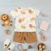 Summer Infants Boys Clothing Sets Cute Animal T-Shirt And Shorts 2pcs Children Fashion