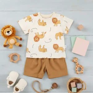 Summer Infants Boys Clothing Sets Cute Animal T-Shirt And Shorts 2pcs Children Fashion
