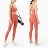 Summer New 2 Piece Yoga Clothes Women's Tracksuit Athletic Cross Back Nylon Yoga Top Women Sports Bra Leggings Pilates Fitness