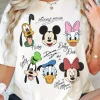 Summer New Women's Plus Size T-shirt Casual Loose Short Sleeved Printed with Mickey Duck Donald Duck and Disney Cartoon Patterns