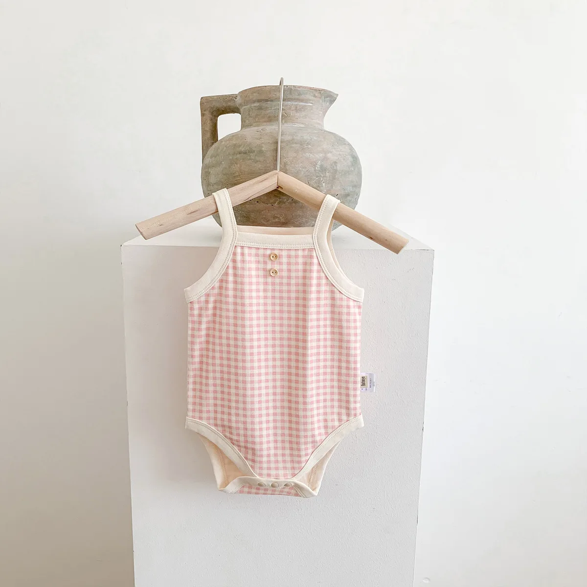 Summer Newborn Baby Girls Sleeveless Sling Plaid Outfits Cotton Soft Jumpsuits Infant Kids Casual Clothing Bodysuits - Image 5