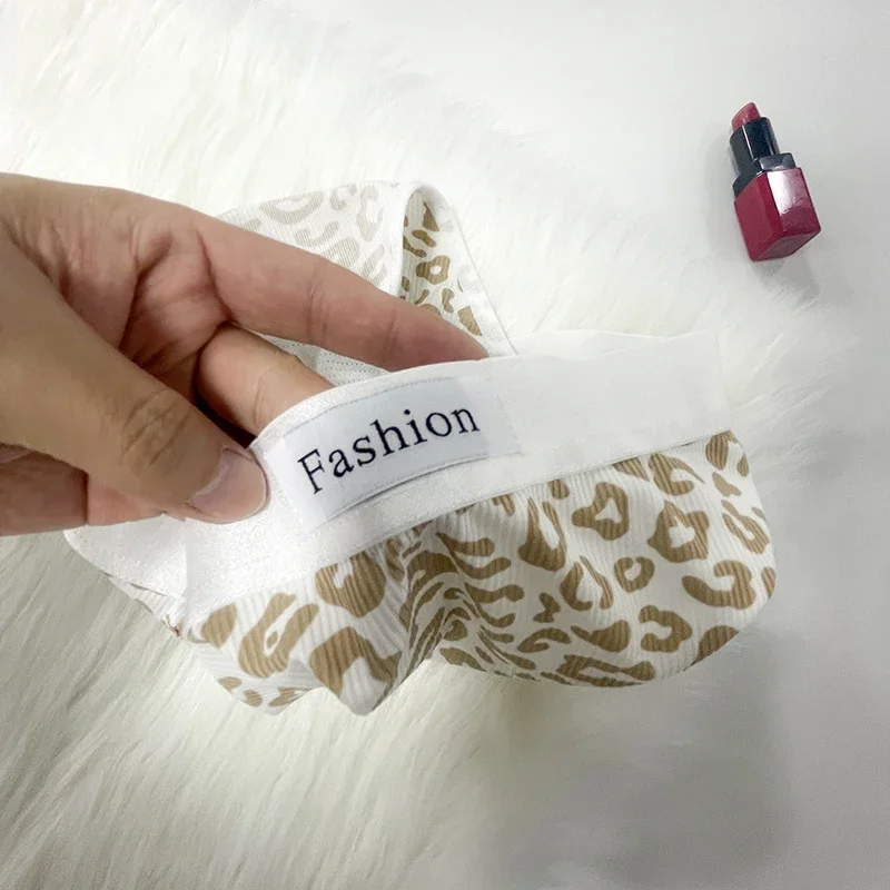 Summer Set New Women's Leopard Print Traceless and Steel Rim Bra Adjustable Shoulder Strap Back Women's Underwear Set - Image 4