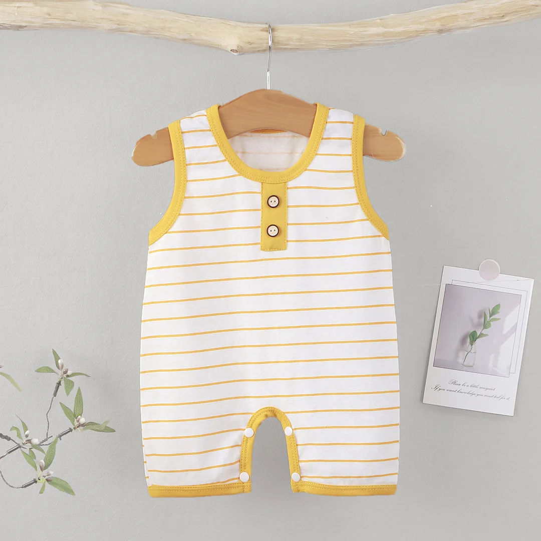 Summer Sleeveless Baby Rompers 0-2Y Striped Onesies for Newborn Baby Boy Infant Girl Striped Jumpsuit Baby Clothing - Image 4