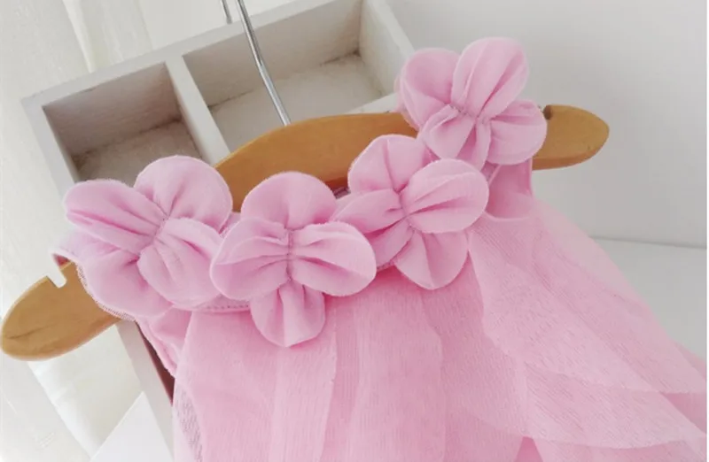 Summer Sleeveless Girls Chiffon Dress Flowers Kids Girl Birthday Party Dresses Baby Clothes Vestidos - Image 4