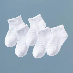 Summer White Mesh Children Cotton Socks Boys Girls Sports socks Spring Baby Skin-friendly Cotton socks 5Pairs