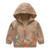 Summer new children's clothing, children's sun protection clothes, outerwear, boys' and girls' skin clothes, rainbow hooded sun