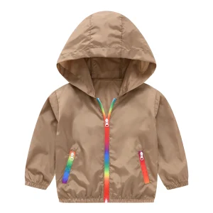 Summer new children's clothing, children's sun protection clothes, outerwear, boys' and girls' skin clothes, rainbow hooded sun