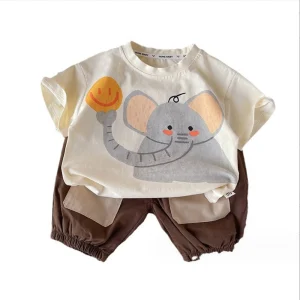Summer toddler baby boy clothing outfits sets loose newborn T-shirt+shorts suits for infant boy clothes baby out wear casual set