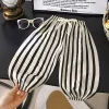 Summer toddler kids boy girl clothes baby pants elastic bands striped loose pants for children girls boys clothing sport pants