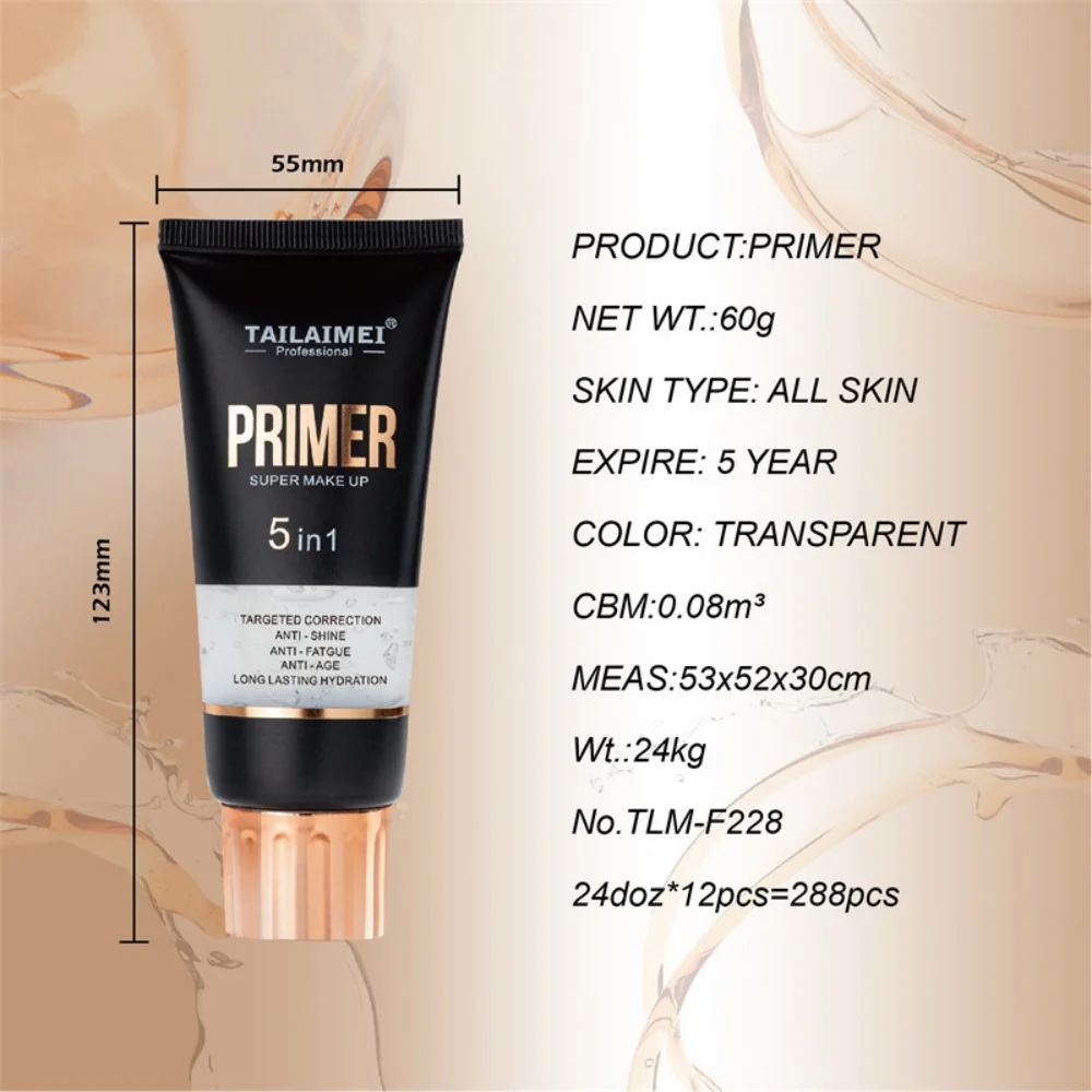TLM TAILAIMEI 5 in 1 Primer Maquillaje Oil Control Long Lasting Moisturizing Primer Makeup Base Face Primer Gel F228-B - Image 5