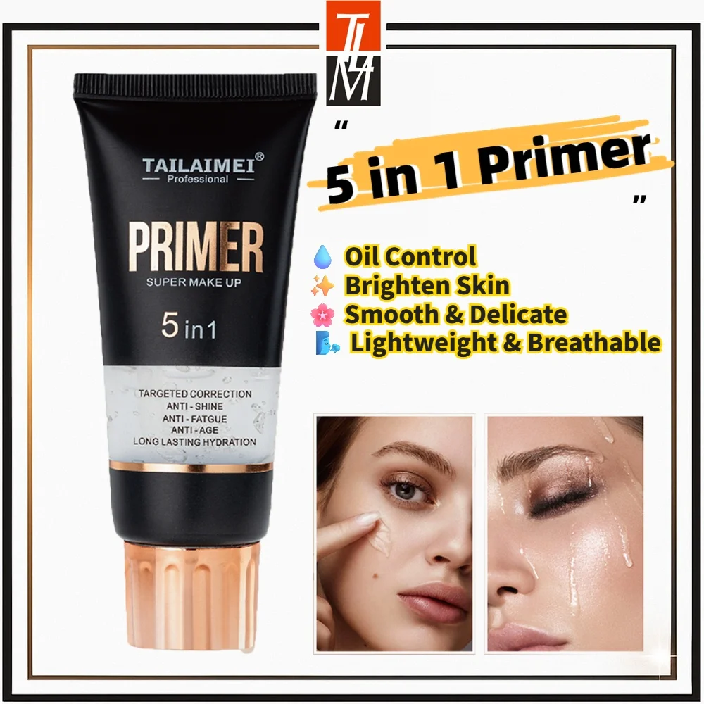 TLM TAILAIMEI 5 in 1 Primer Maquillaje Oil Control Long Lasting Moisturizing Primer Makeup Base Face Primer Gel F228-B