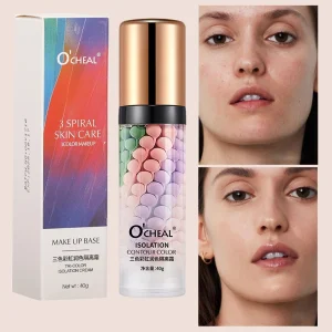 Three color mixed isolation cream, normal color primer, moisturizing concealer, natural makeup effect