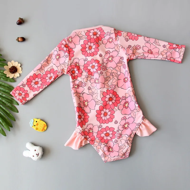 Toddler Girl Swimsuit With Hat Girls Swimsuits Kids Summer Strawberry Girls Bathing Suits Spa Pool Girls Swimwear For 0-3Years - Image 5