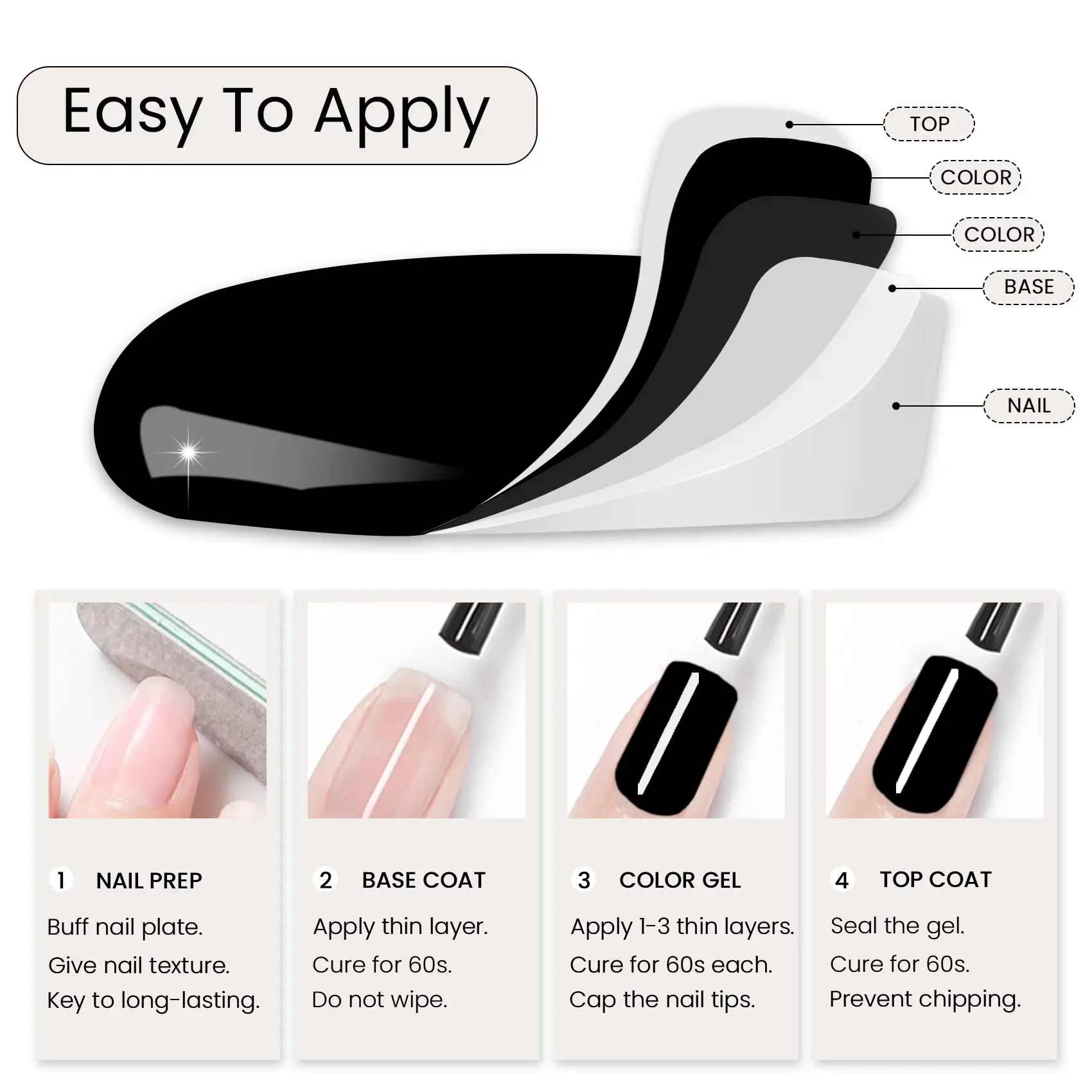 Tonitu G 7ml Gel Nail Polish Gel 57 Colors white black Semi Permanent Solid Nail Gel Varnish Soak Off UV Gel for Base Top Coat - Image 6