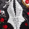 Transparent Lingeries Deep V Woman Underwear Set Backless G String Crotchless Bodysuit Push Up Bra And Panties Sets For Woman