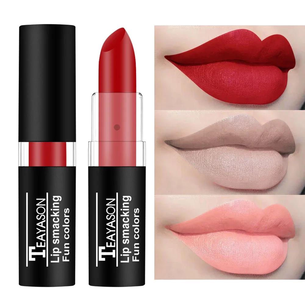 Vampire Cosplay Matte Lipstick Moisturizing Long Lasting Waterproof Non Fade Black White Colorful Lip Gloss - Image 2