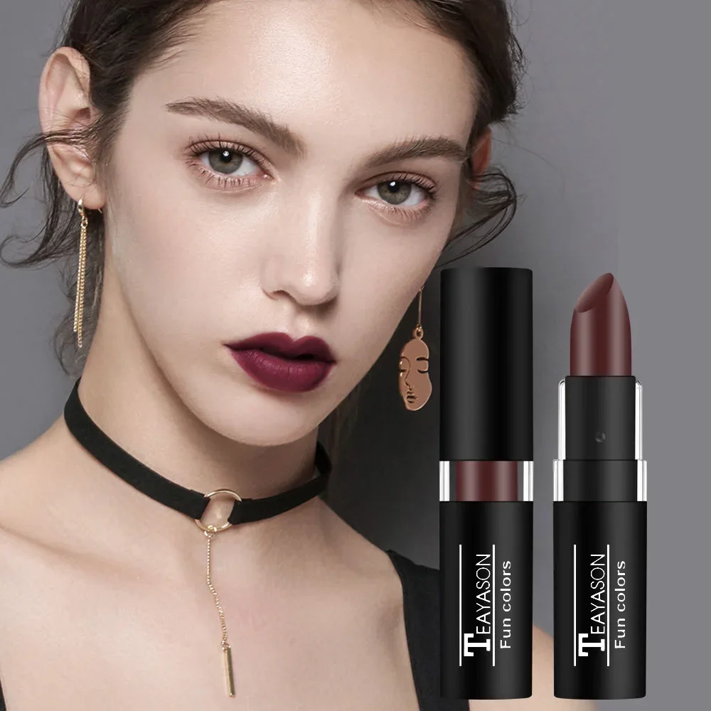 Vampire Cosplay Matte Lipstick Moisturizing Long Lasting Waterproof Non Fade Black White Colorful Lip Gloss - Image 5