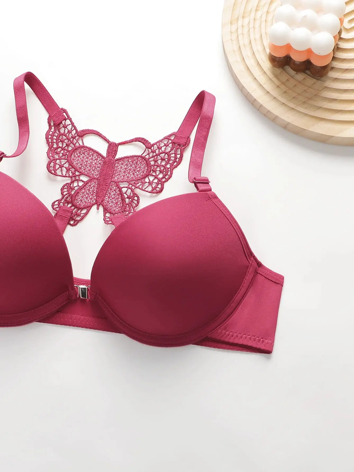 Viomisha Women's Sexy Lace Lingerie Set with Butterfly Back Design Front Closure Push Up Bra Underwear Panty Set S-XL - Image 3