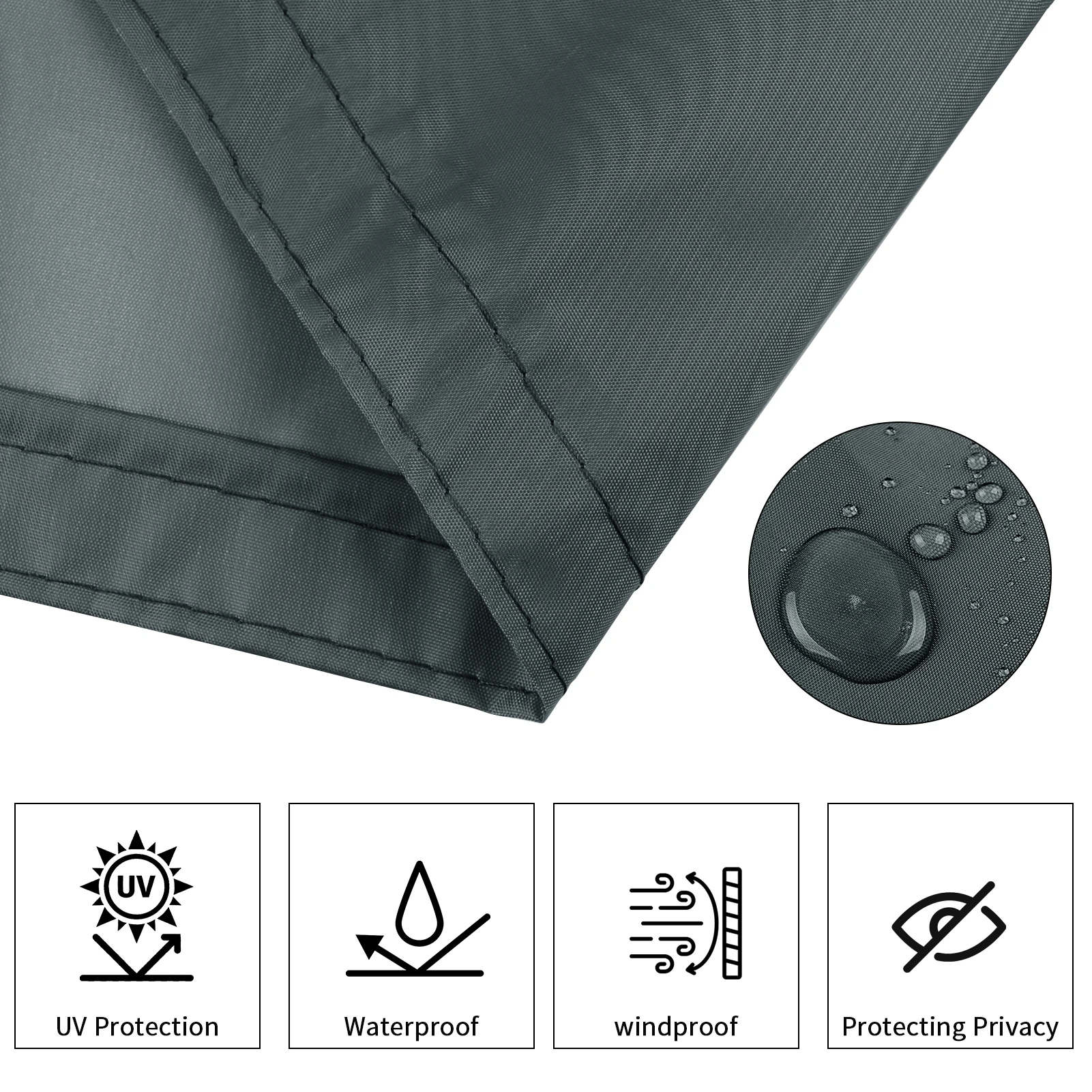 Waterproof Balcony Privacy Screen Windproof Fence Screen for Balcony Patio Balcony Cover UV Protection with Cable Ties - Image 4