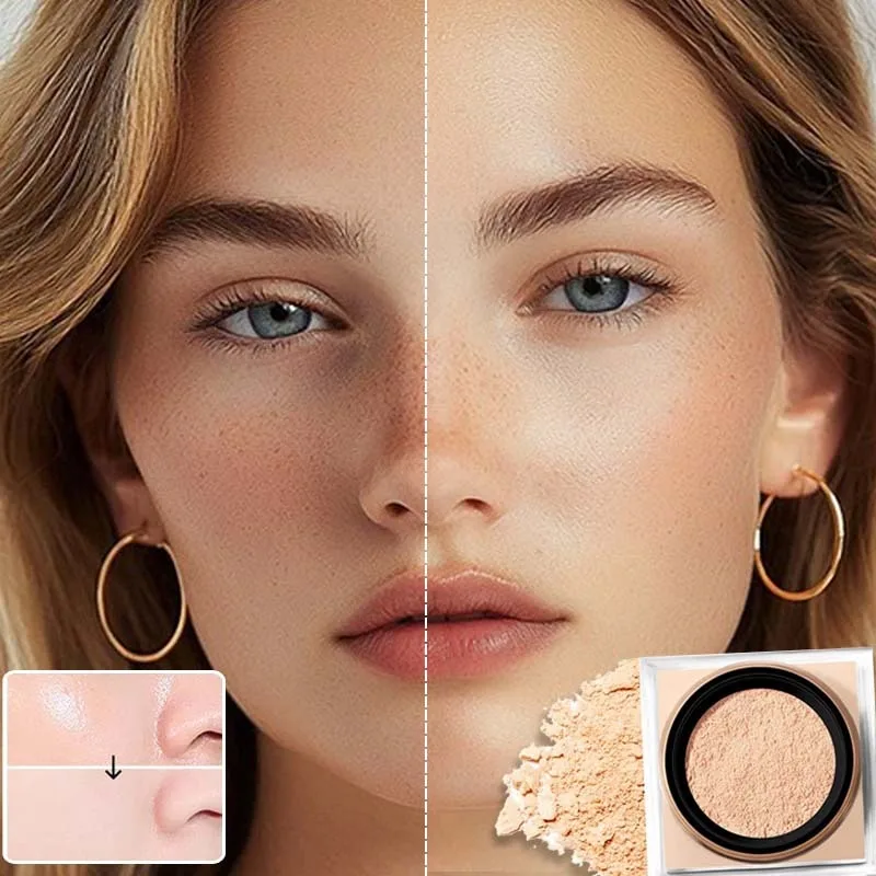 Waterproof Loose Powder Long Lasting Oil Control Face Smooth Matte Setting Loose Powder Natural Brightening Skin Tone Cosmetics