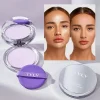 Waterproof Violet Cream powder Natural Stick Facial Long term Oil Control Easy Apply Powder Full Coverage Makeup Powder Cosmetic