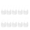 White Cotton Baby Bibs for Painting, Pack of 10pcs Drool Bib Adjustable Strap Burp Cloth Waterproof Saliva Towel Set