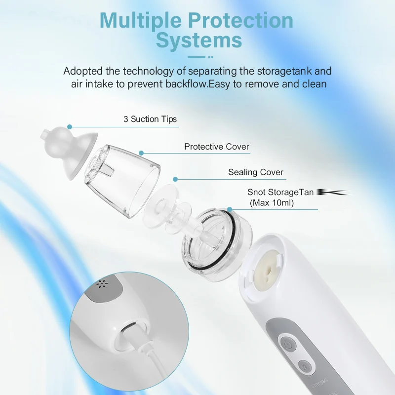 Wholesale & Dropshipping New Pattern Baby Electric Nasal Aspirator Charging Version Aspirator Suck Out Prevent Nasal Congestion - Image 5