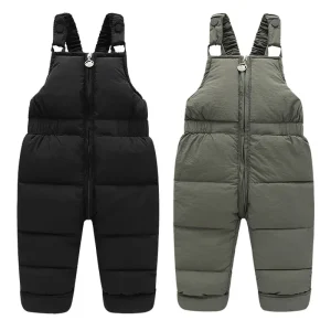 Winter Baby Boys Overalls Down Pants Children High Quality Thick Pant Girls Boys Warm Trousers Kids Leggings Toddler Overalls
