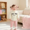 Winter New Baby Fleece Hoodie Jacket, Simple And Neat Letter Baby Girl Top, Children'S Clothing (6 Months To 3 Years Old)
