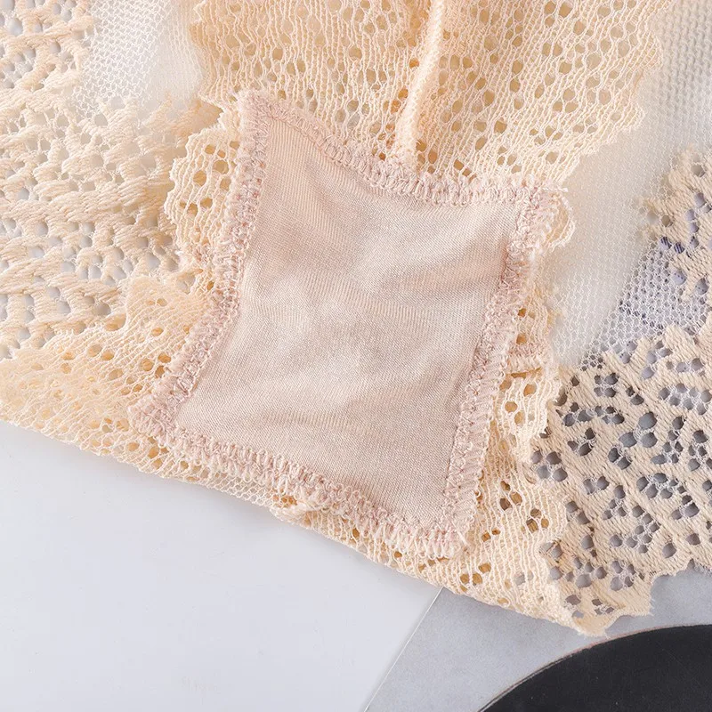 Women Bra Brief Set French Lace Underwear Female Sexy Lingerie Set Lace Bralette Crop Top Seamless Backless Vest Top Set - Image 6