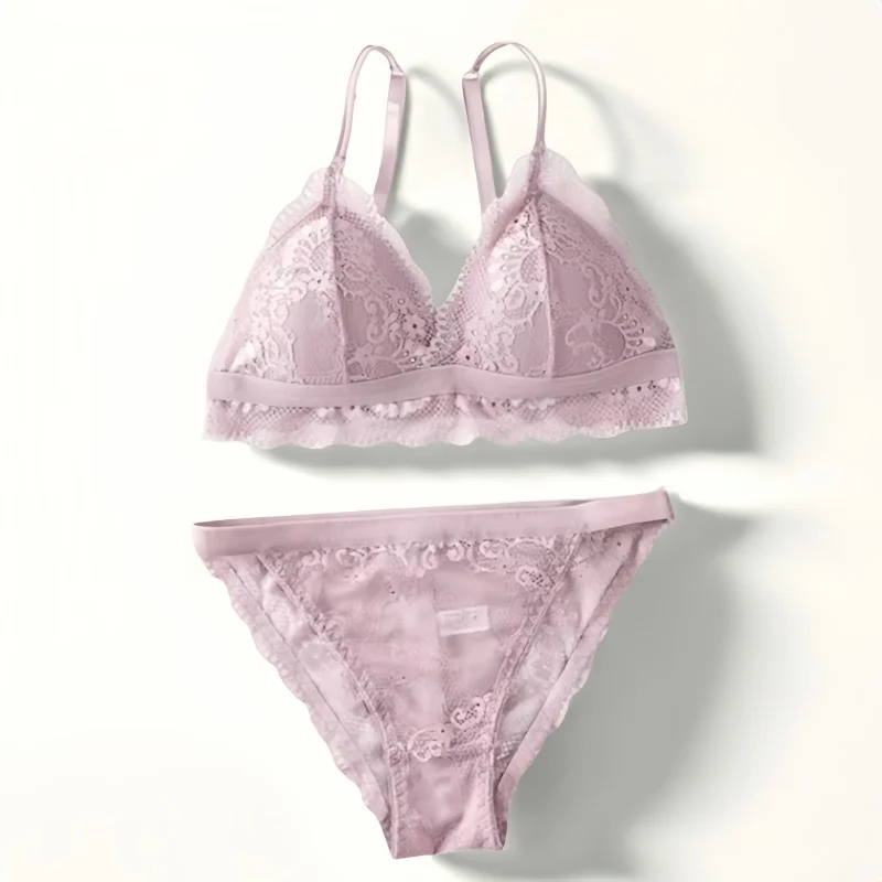 Women Lace Bra Panties Set Push-Up Bralette Brassiere Sexy Low-Rize Underwear Brazilian Panties Sexy Lingerie Set Intimates - Image 4