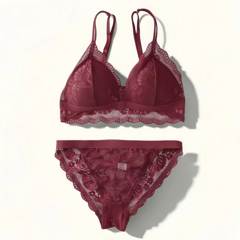 Women Lace Bra Panties Set Push-Up Bralette Brassiere Sexy Low-Rize Underwear Brazilian Panties Sexy Lingerie Set Intimates - Image 5