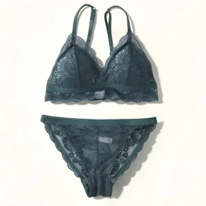 Women Lace Bra Panties Set Push-Up Bralette Brassiere Sexy Low-Rize Underwear Brazilian Panties Sexy Lingerie Set Intimates