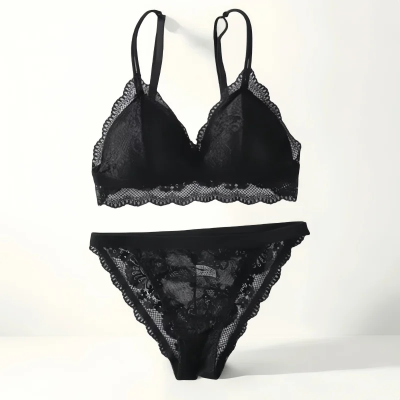 Women Lace Bra Panties Set Push-Up Bralette Brassiere Sexy Low-Rize Underwear Brazilian Panties Sexy Lingerie Set Intimates - Image 6
