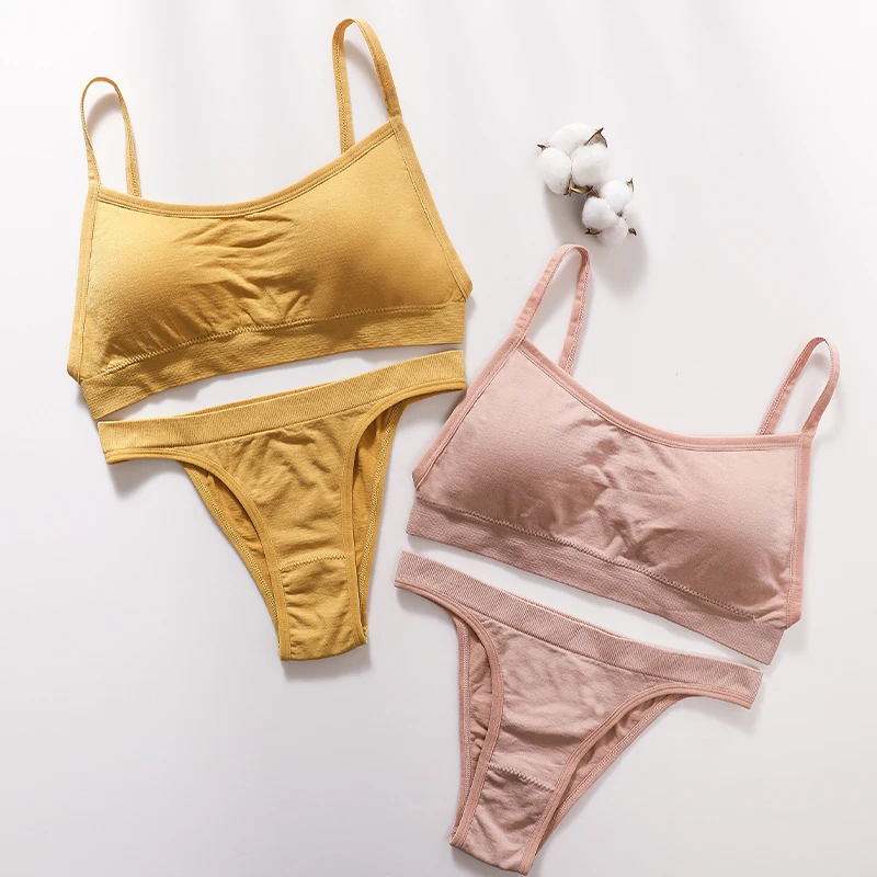 Women Seamless Bra And Panties Set Sexy High Waist Briefs Wire Free Bra Female Sexy Underwear Brazilian Panties Lingerie Set - Image 5