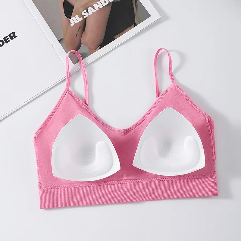Women Seamless Bra Panties Set Push-Up Non-wire Bralette Low-Rise Briefs Sexy Lingerie Female Comfort Rib Sports Underwear Set - Image 5