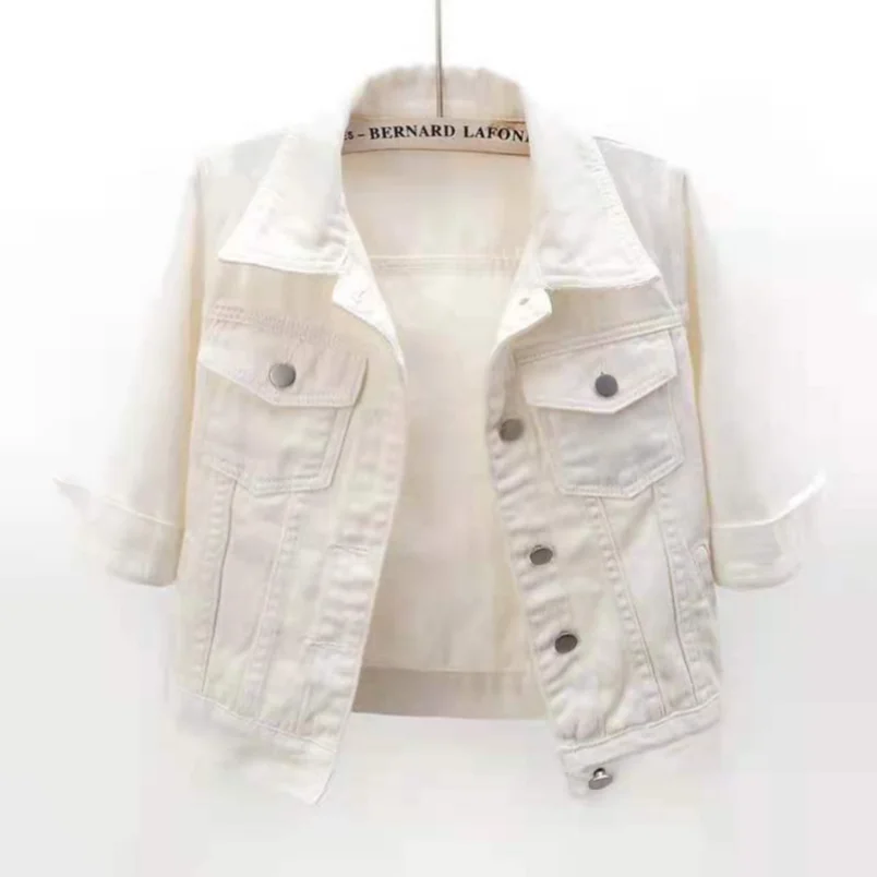 Women's Denim Jacket Spring Autumn Short Coat Pink Jean Jackets Casual Tops Purple Yellow Purple Blue Loose Tops Lady Outerwear - Image 3