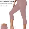 Women's High Waisted Capri Pants Super Soft No See Through Workout Yoga Running Athletic push up gym fitness Leggings