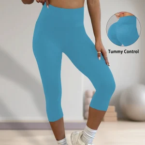 Women's High Waisted Capri Pants Super Soft No See Through Workout Yoga Running Athletic push up gym fitness Leggings