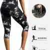Women's High Waisted Capri Pants Super Soft Tummy Control No See Through Workout Yoga Running Athletic Push Up Gym Leggings
