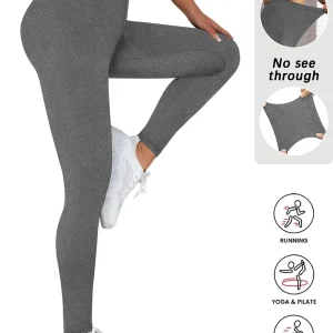 Women's Low Rise Workout Leggings - Super Soft High Elastic Tights for Yoga Running Training Daily Life