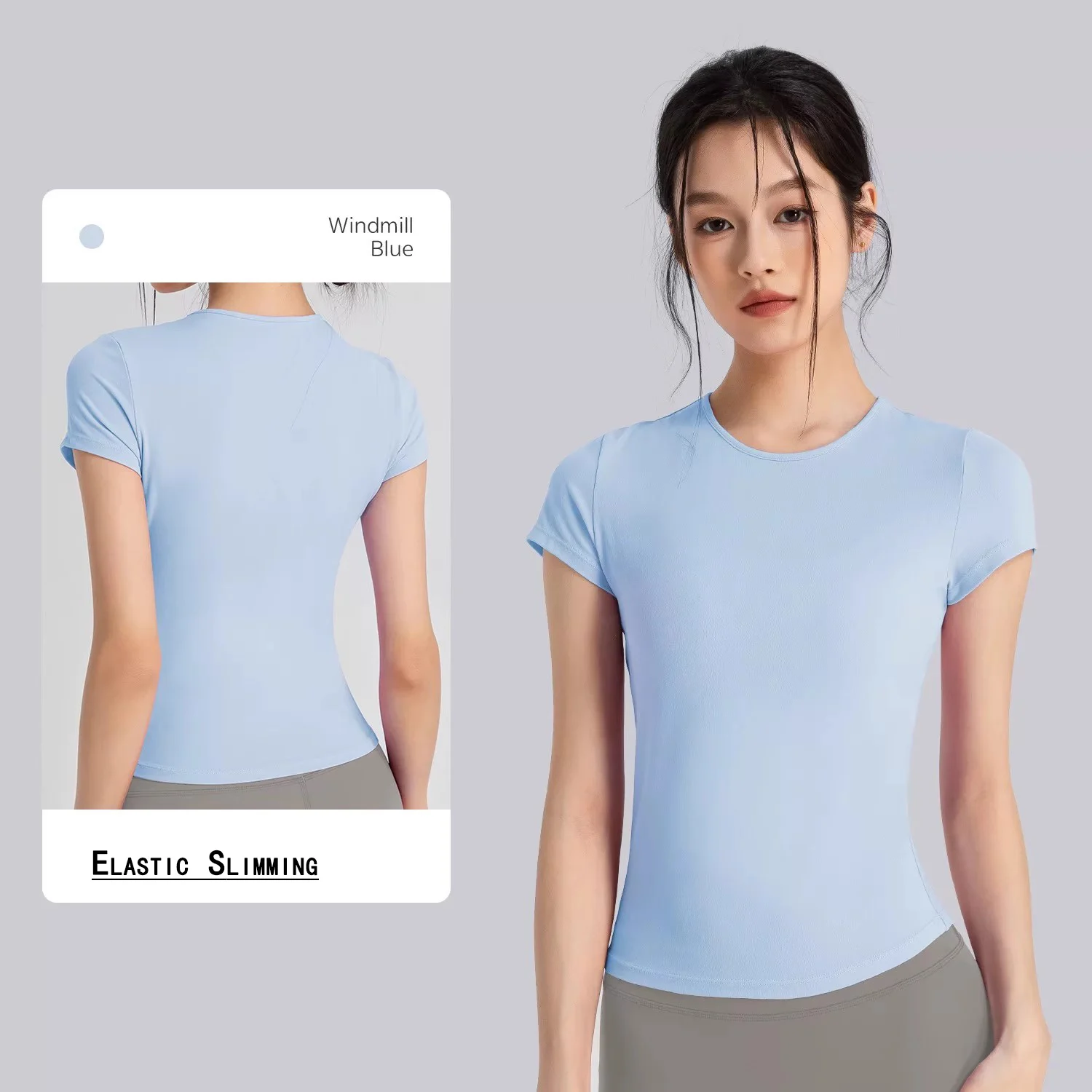 Women's Outdoor Sports Shirt Yoga Wear Fitness T-Shirt Quick Dry Running T-Shirt Workout Top Female Sportswear Exercise Clothing - Image 6