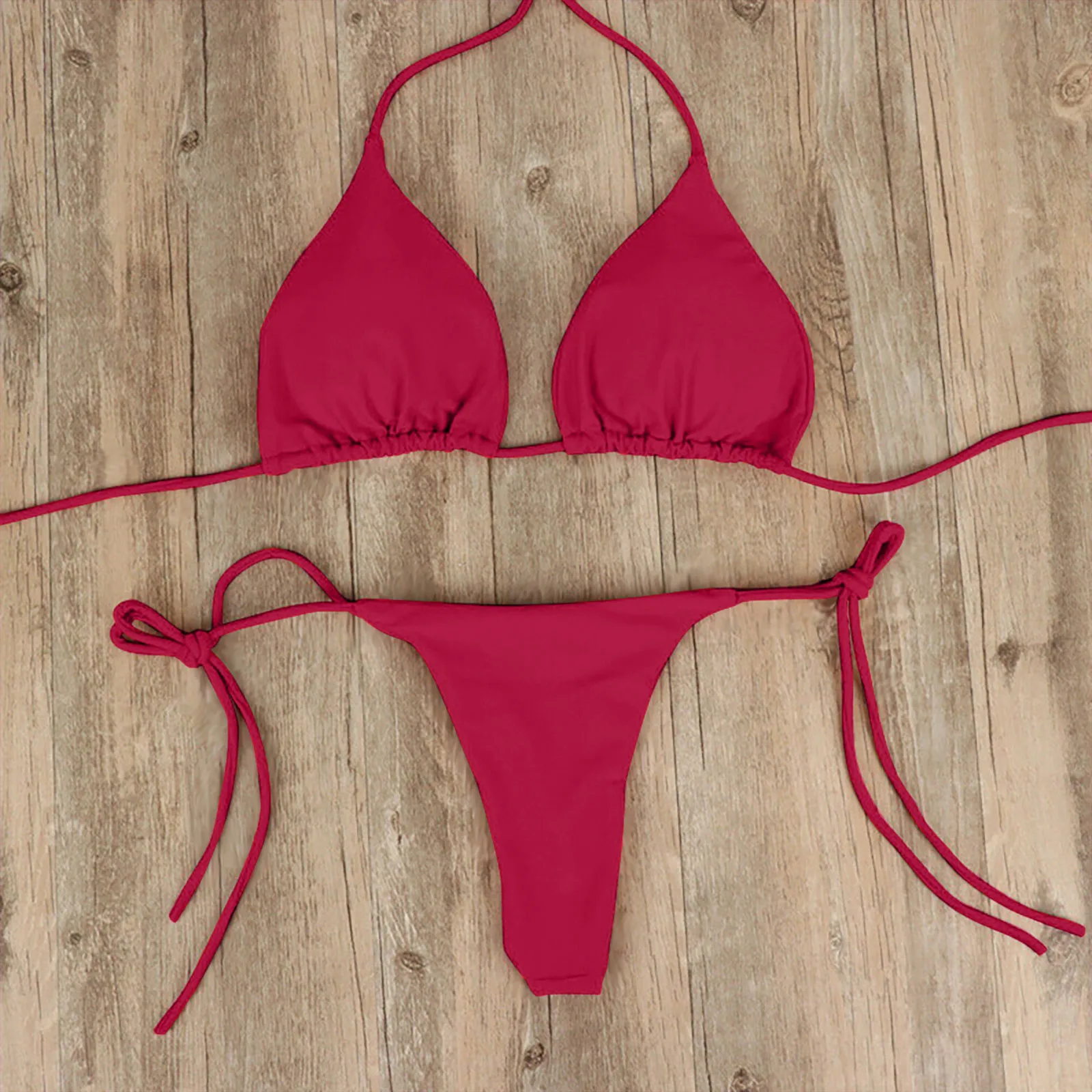 Women's Summer Swimsuit Sexy Bikini Set Push-up Padded Bra Thong Two Pieces Swimwear Beachwear Bathing Suit Female Sexy Swimsuit - Image 4