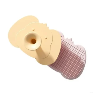 Y88D Silicone Baby Bath Brush Hairbrush with Suction Cup Feature for Easy Storage