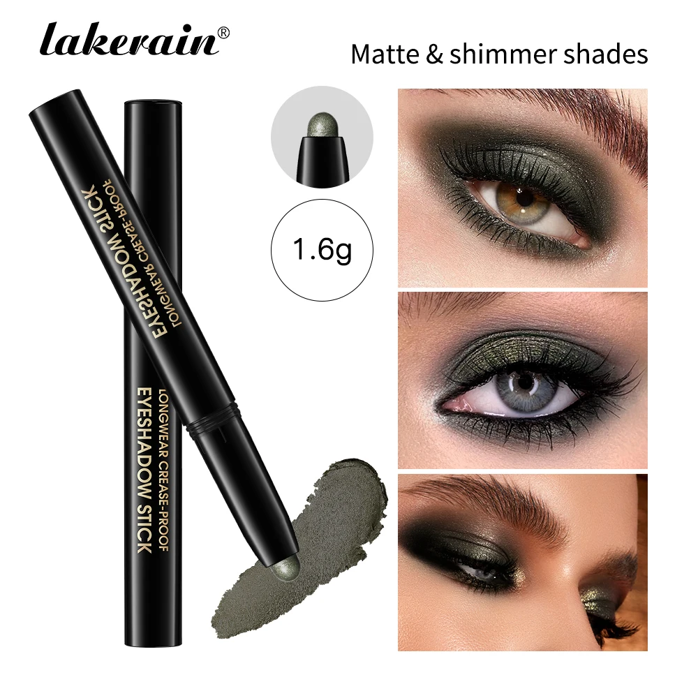 lakerain10 colors matte gradient cream eyeshadow stick long-lasting waterproof non-smudge a smudge lazy eyeshadow pencil - Image 2