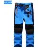 new spring windproof waterproof children outdoor kids pants boys girls soft shell pants warm teens climbing pants sweatpants