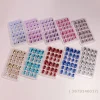 【YY26】24 Pcs Mirror Chrome Kids Nails Press On Metallic False Nail Art Tips Pre-glue Short Oval Full Cover Fake Nails