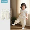 【Youqi】Chinese 0-2 Years Old Baby Girl Mosquito-Proof Pants Summer Thin Lantern Pants for Girls Summer Children's Outdoor Long Pants